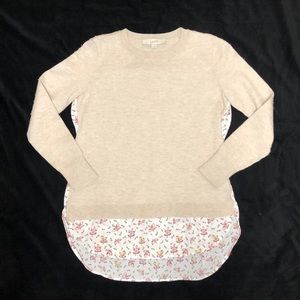 ⭐️ Crew neck mixed media sweater from Loft